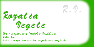 rozalia vegele business card